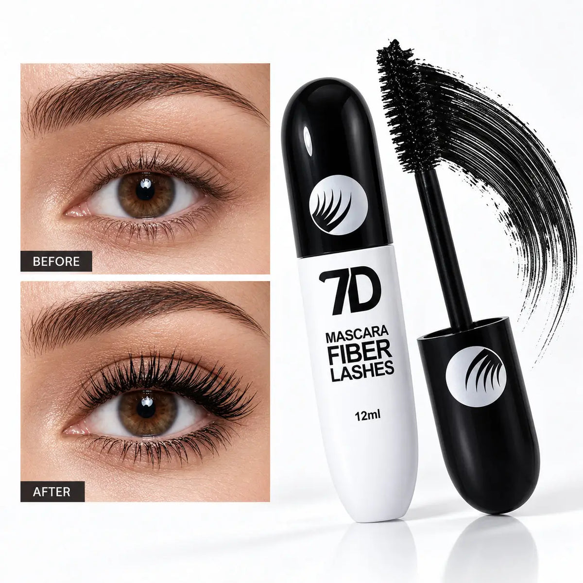 7D Silk Fiber Black Lengthening Mascara - Adult Beauty Makeup✨