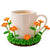 Handmade Crochet Pop Up Floral Garden Coaster