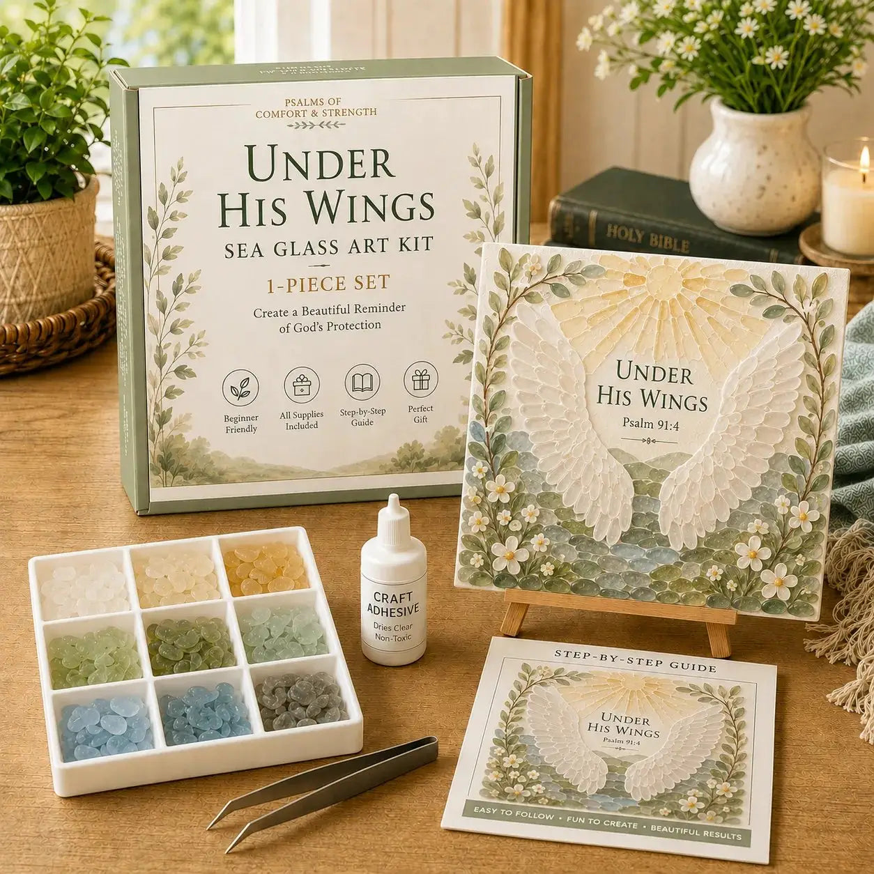 Psalms of Comfort & Strength Sea Glass Art Kit