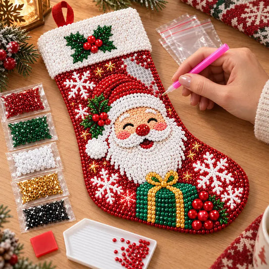 DIY Diamond Painting Christmas Stocking Kit