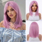 Mid-length with Highlights Glueless Synthetic Wig for Women