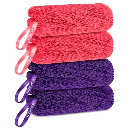 4 Pack African Net Sponge Authentic Exfoliating Washcloth