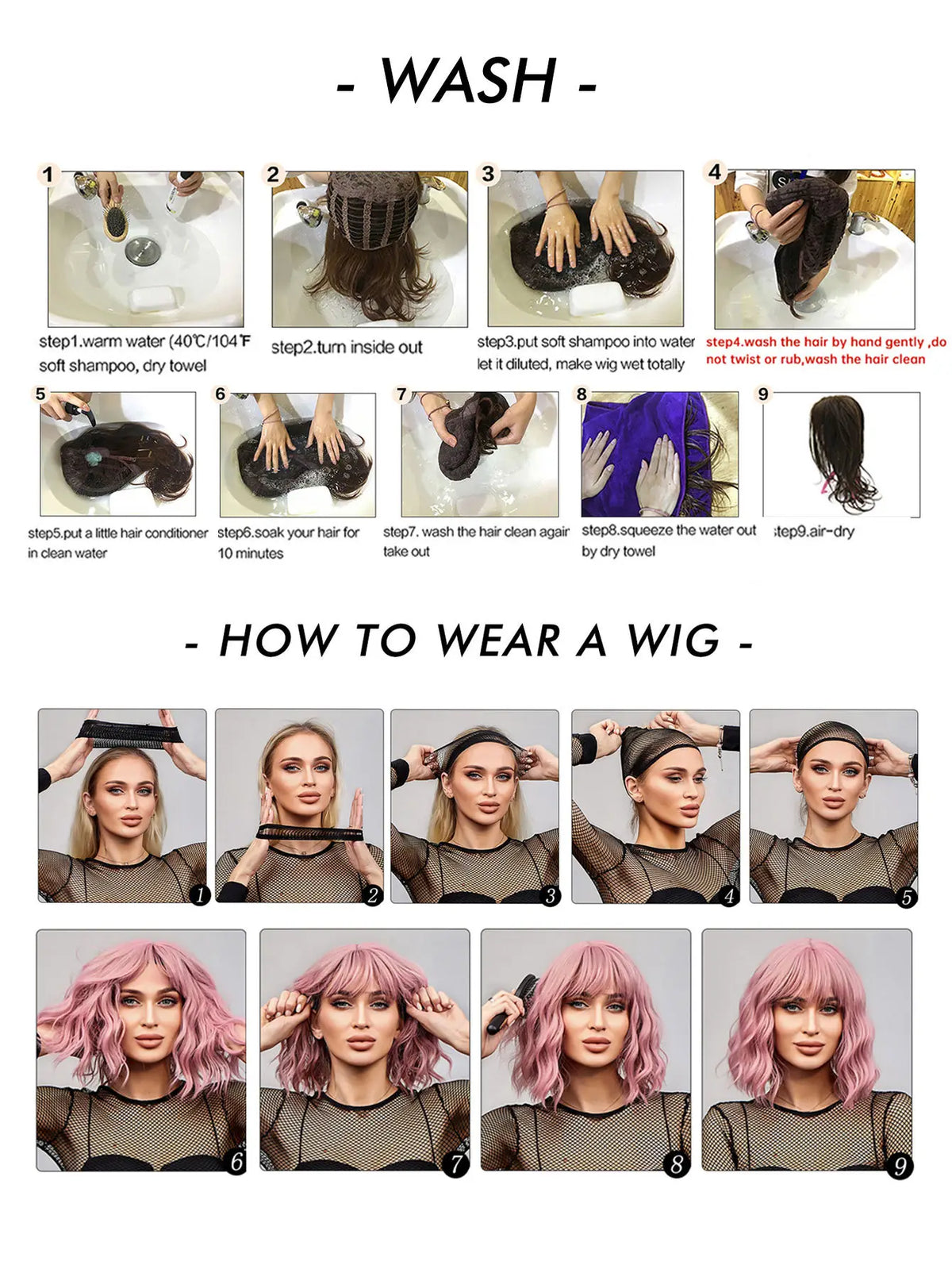 Women's Short-length High-temperature Synthetic Fiber Wig