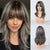 Mid-length with Highlights Glueless Synthetic Wig for Women