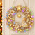 Hot Sale⛄Christmas Pearl Diamond Painting Pendant DIY Kit with LED String Lights