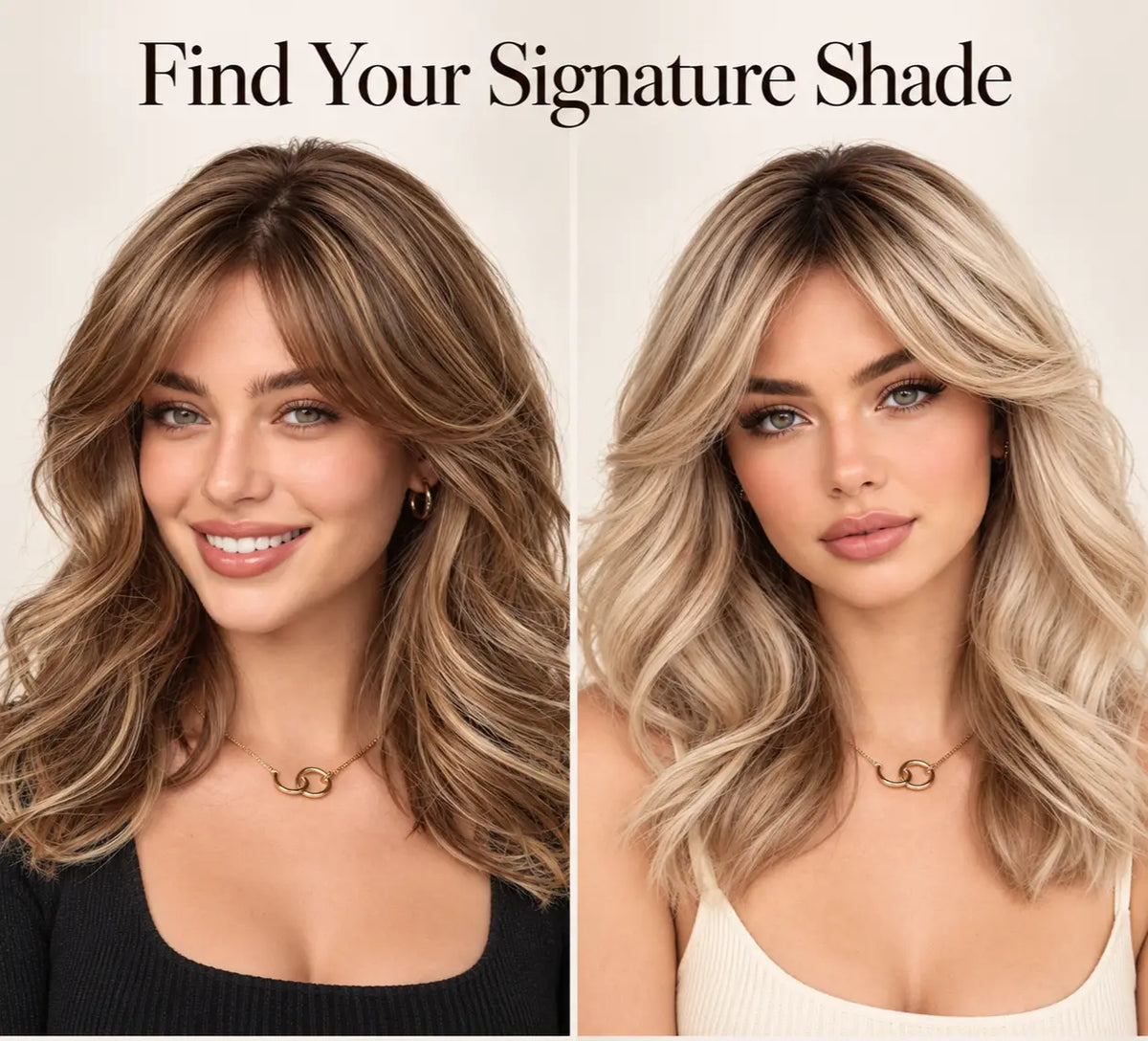 Elegant High Gloss Brown Synthetic Wig With Bangs