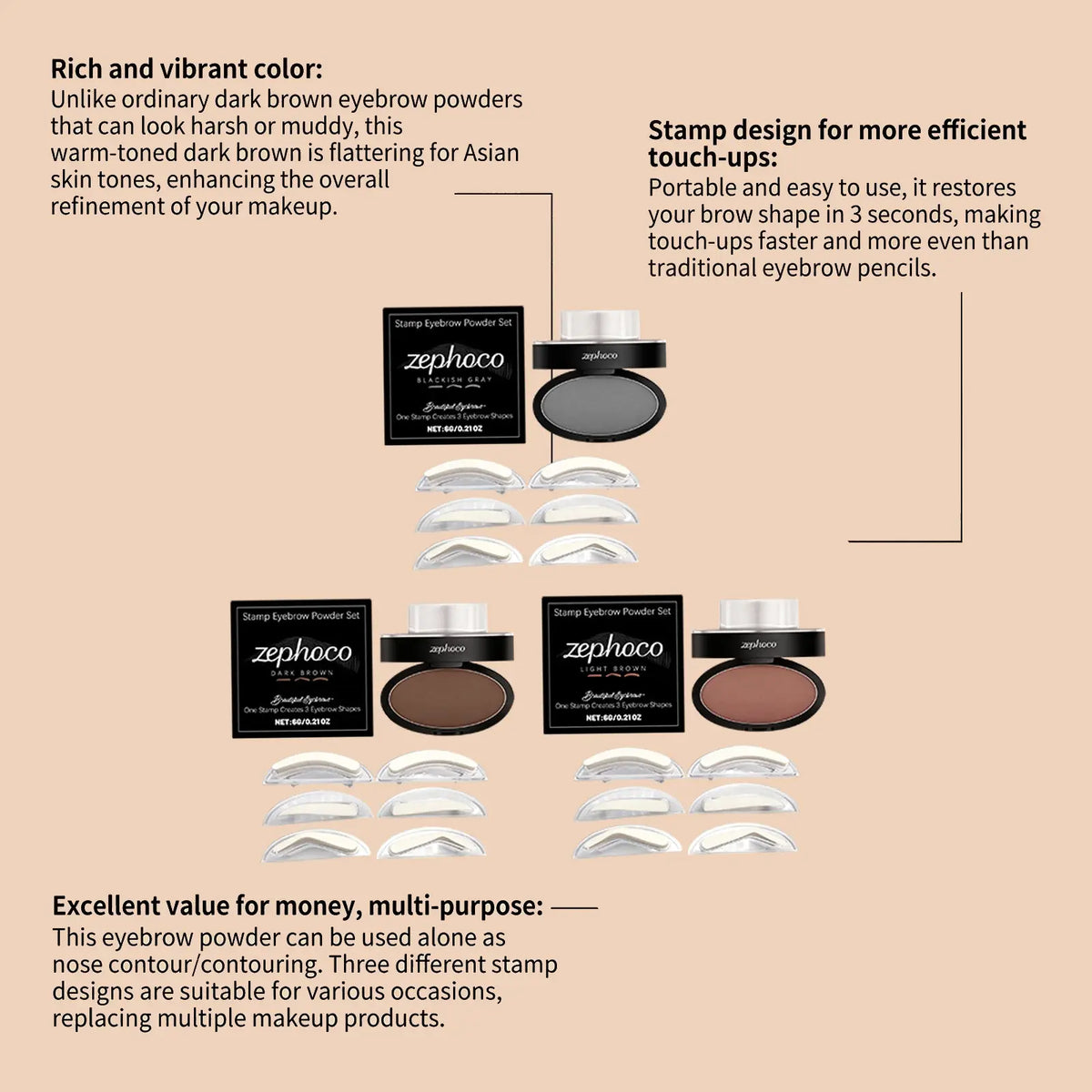 Waterproof Eyebrow Stamp Stencil Kit
