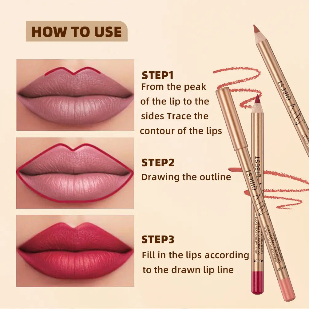 12 Pcs Matte Lip Liner Set, Blendable Lip Pencil 💋