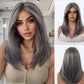 Mid-length with Highlights Glueless Synthetic Wig for Women