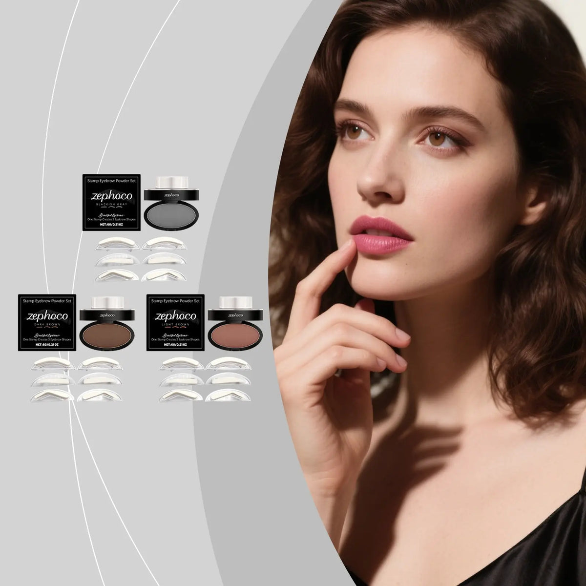 Waterproof Eyebrow Stamp Stencil Kit