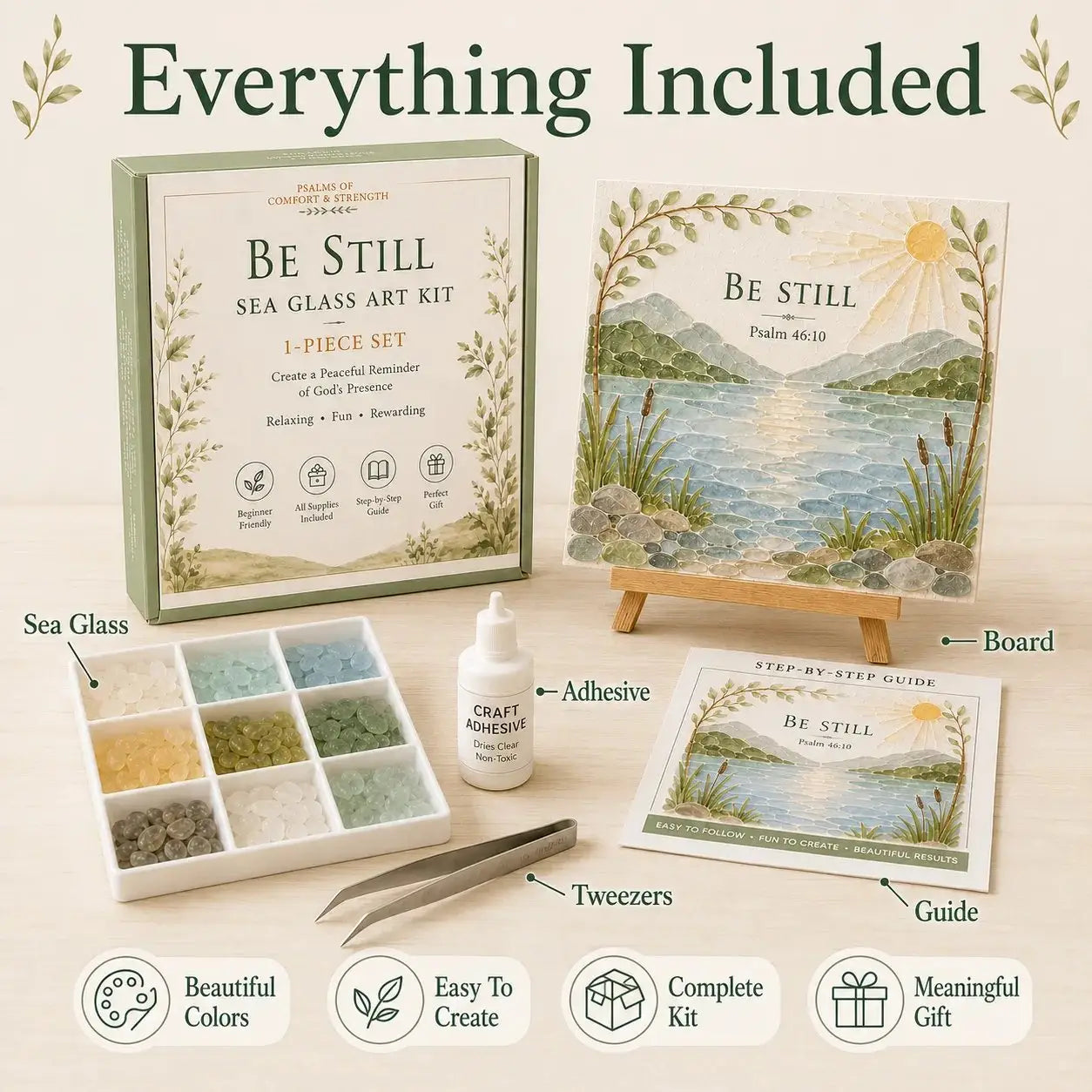 Psalms of Comfort & Strength Sea Glass Art Kit