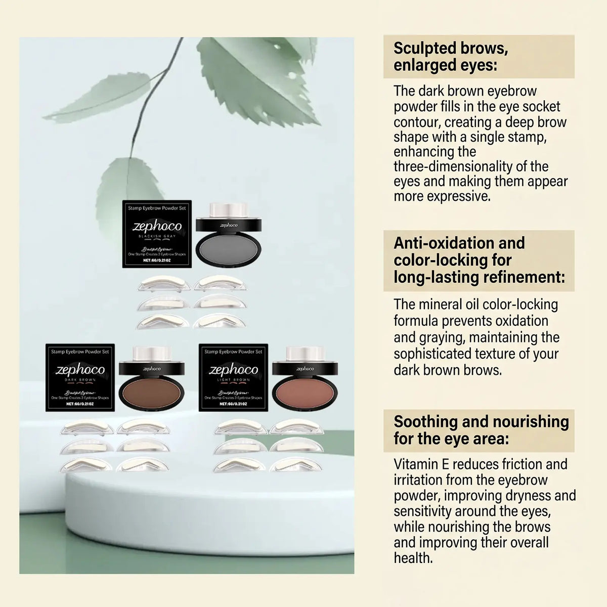 Waterproof Eyebrow Stamp Stencil Kit