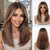 Mid-length with Highlights Glueless Synthetic Wig for Women