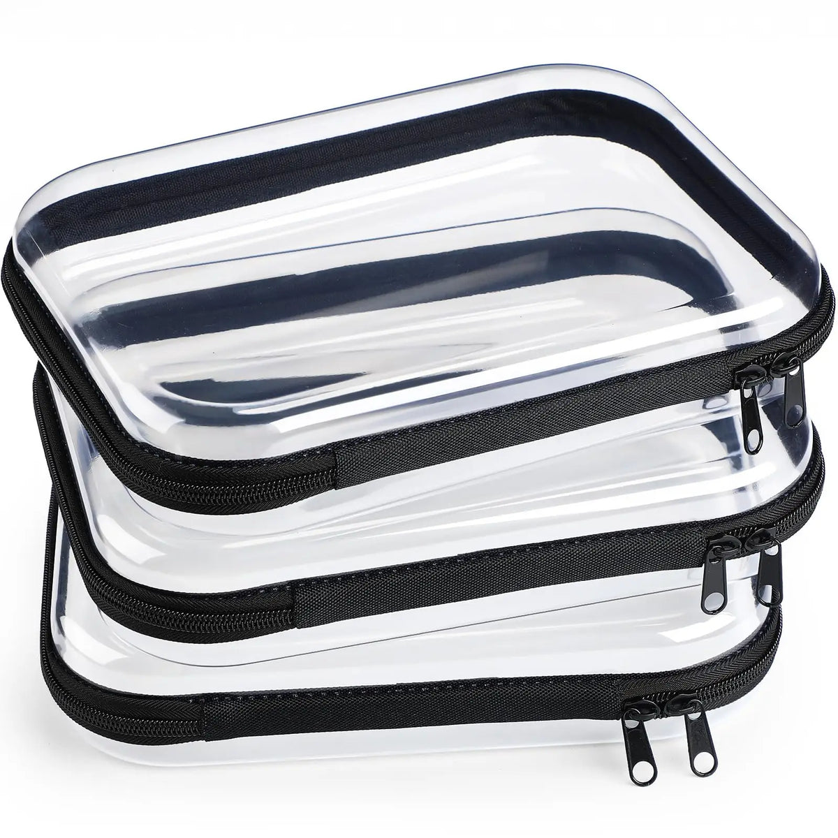Clear Hard Plastic Zipper Case – Portable & Practical Travel Organizer 🔥