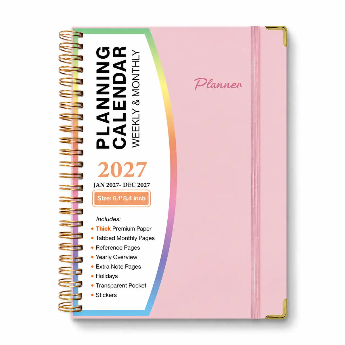 2027 Planner - Weekly and Monthly Calendar Planner Book