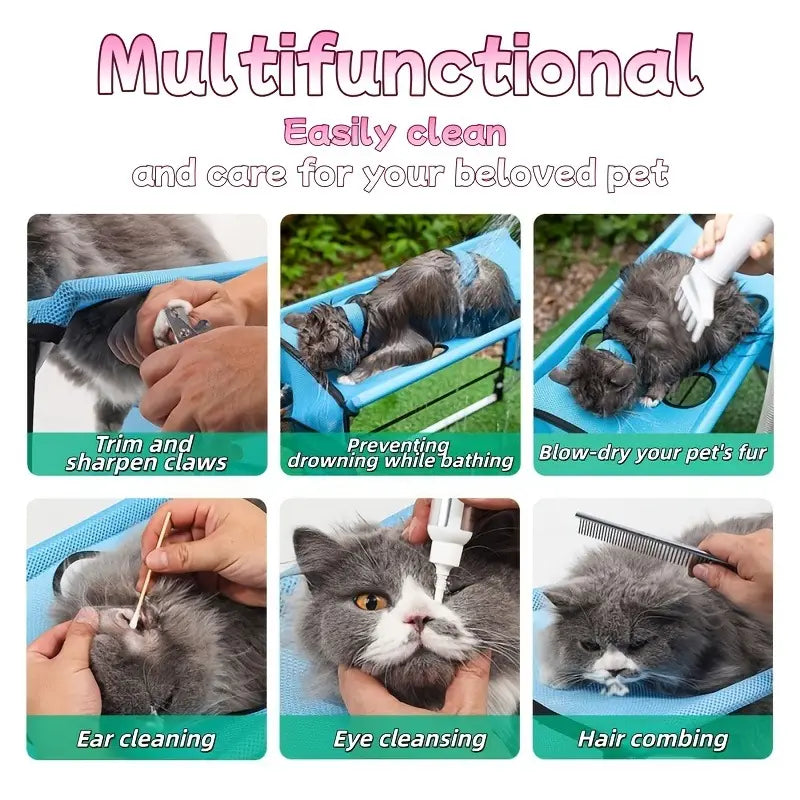 2-in-1 Foldable Pet Grooming Bed