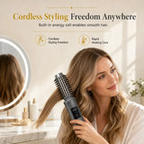 2-in-1 Cordless Electric Hair Straightener & Curling Brush