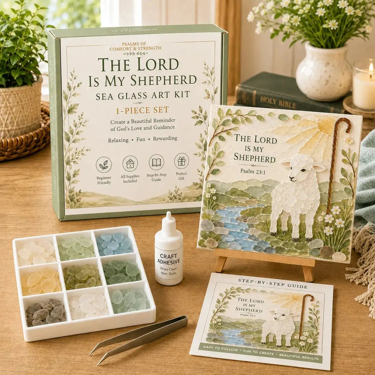 Psalms of Comfort & Strength Sea Glass Art Kit