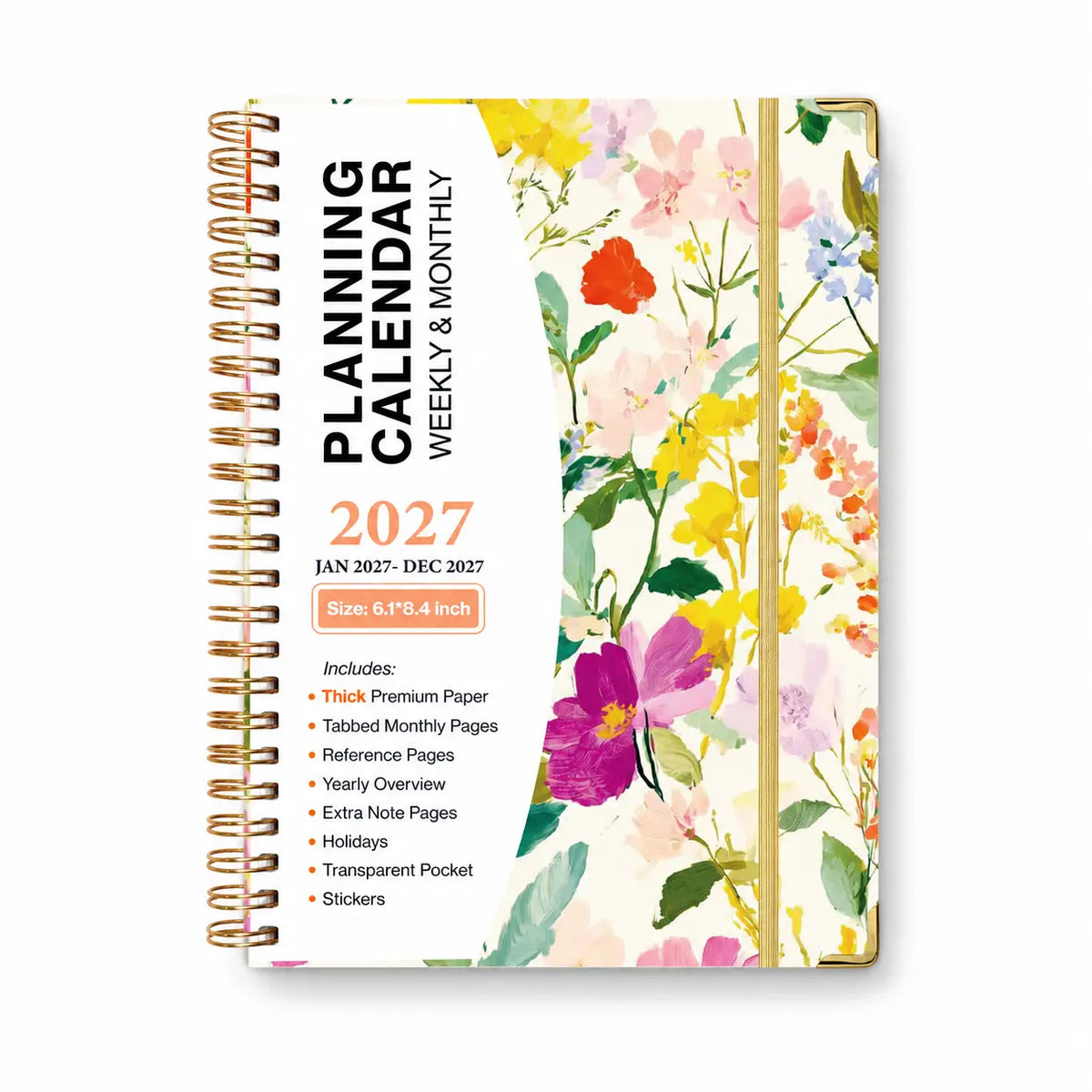 2027 Planner - Weekly and Monthly Calendar Planner Book