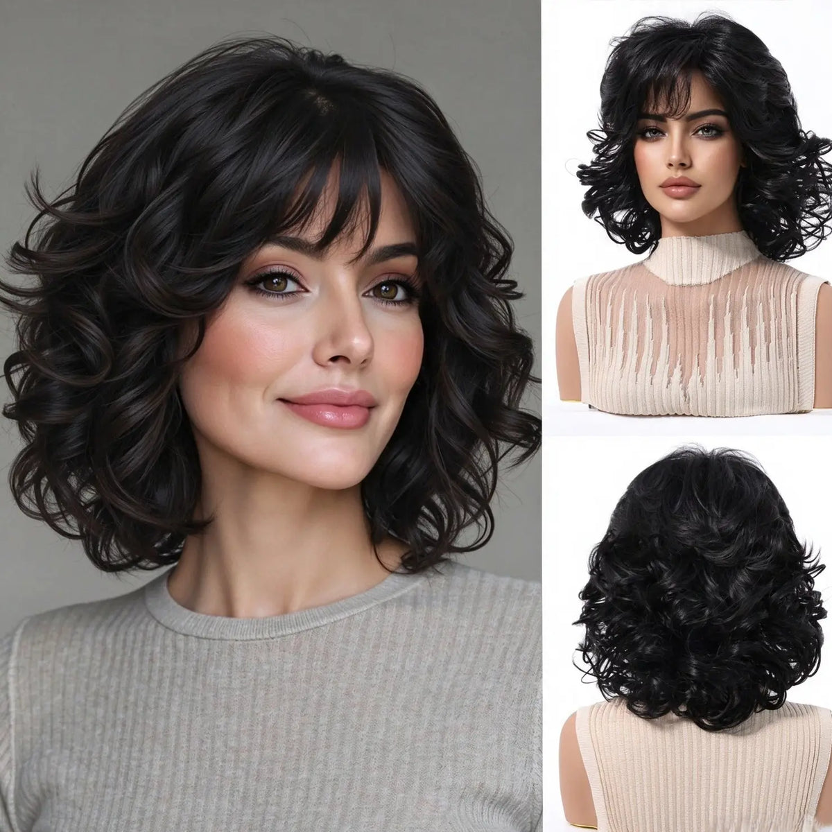 Women's Short-length High-temperature Synthetic Fiber Wig