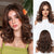Elegant High Gloss Brown Synthetic Wig With Bangs