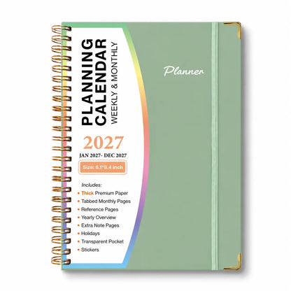 2027 Planner - Weekly and Monthly Calendar Planner Book