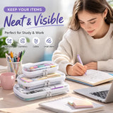Clear Hard Plastic Zipper Case – Portable & Practical Travel Organizer 🔥