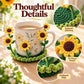Handmade Crochet Pop Up Floral Garden Coaster