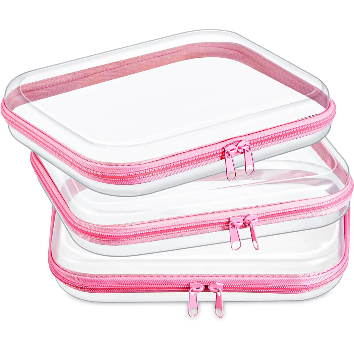 Clear Hard Plastic Zipper Case – Portable & Practical Travel Organizer 🔥