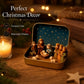 Mini Nativity Scene Keepsake Tin – Pocket-Sized Christmas Holy Family Set