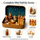 Mini Nativity Scene Keepsake Tin – Pocket-Sized Christmas Holy Family Set