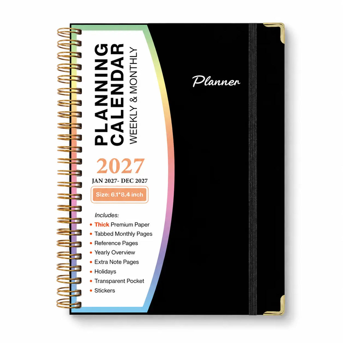 2027 Planner - Weekly and Monthly Calendar Planner Book