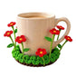 Handmade Crochet Pop Up Floral Garden Coaster
