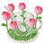 Handmade Crochet Pop Up Floral Garden Coaster