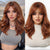 Elegant High Gloss Brown Synthetic Wig With Bangs