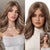 Elegant High Gloss Brown Synthetic Wig With Bangs