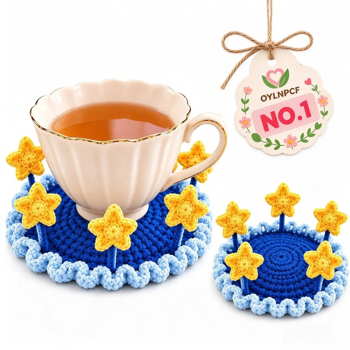 Handmade Crochet Pop Up Floral Garden Coaster