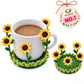Handmade Crochet Pop Up Floral Garden Coaster