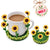 Handmade Crochet Pop Up Floral Garden Coaster