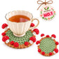 Handmade Crochet Pop Up Floral Garden Coaster