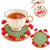Handmade Crochet Pop Up Floral Garden Coaster