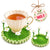 Handmade Crochet Pop Up Floral Garden Coaster