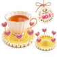 Handmade Crochet Pop Up Floral Garden Coaster