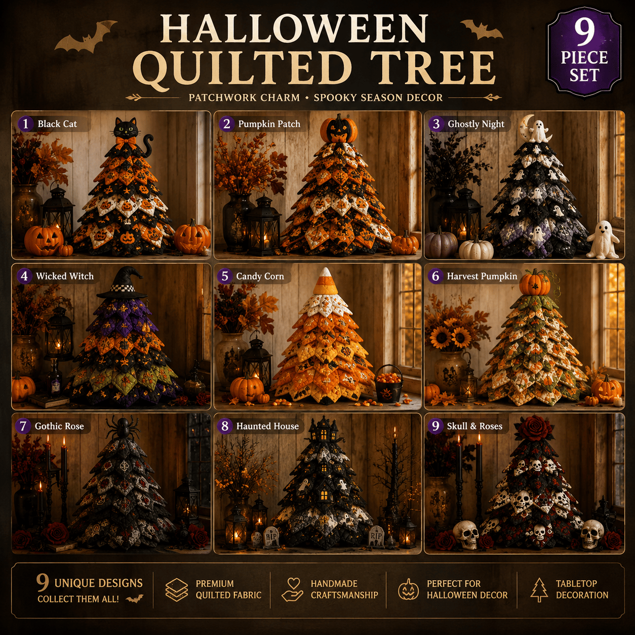 DIY Quilted Fabric Kit -Layered Holiday Décor for Quilting Lovers