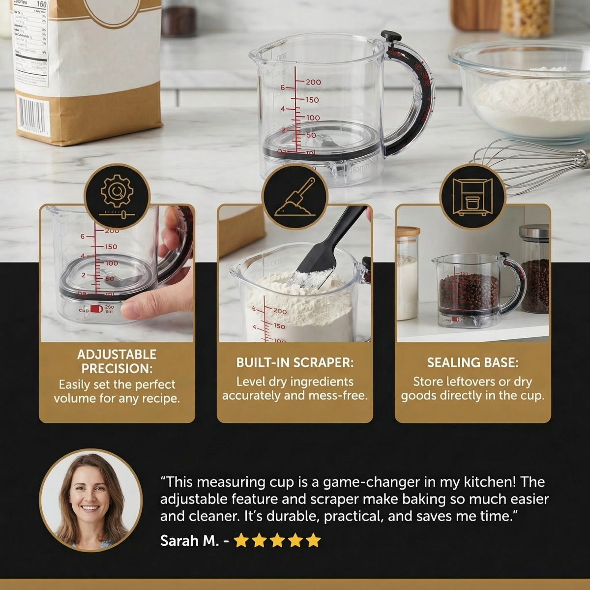 All-in-one Adjustable Measuring Cup