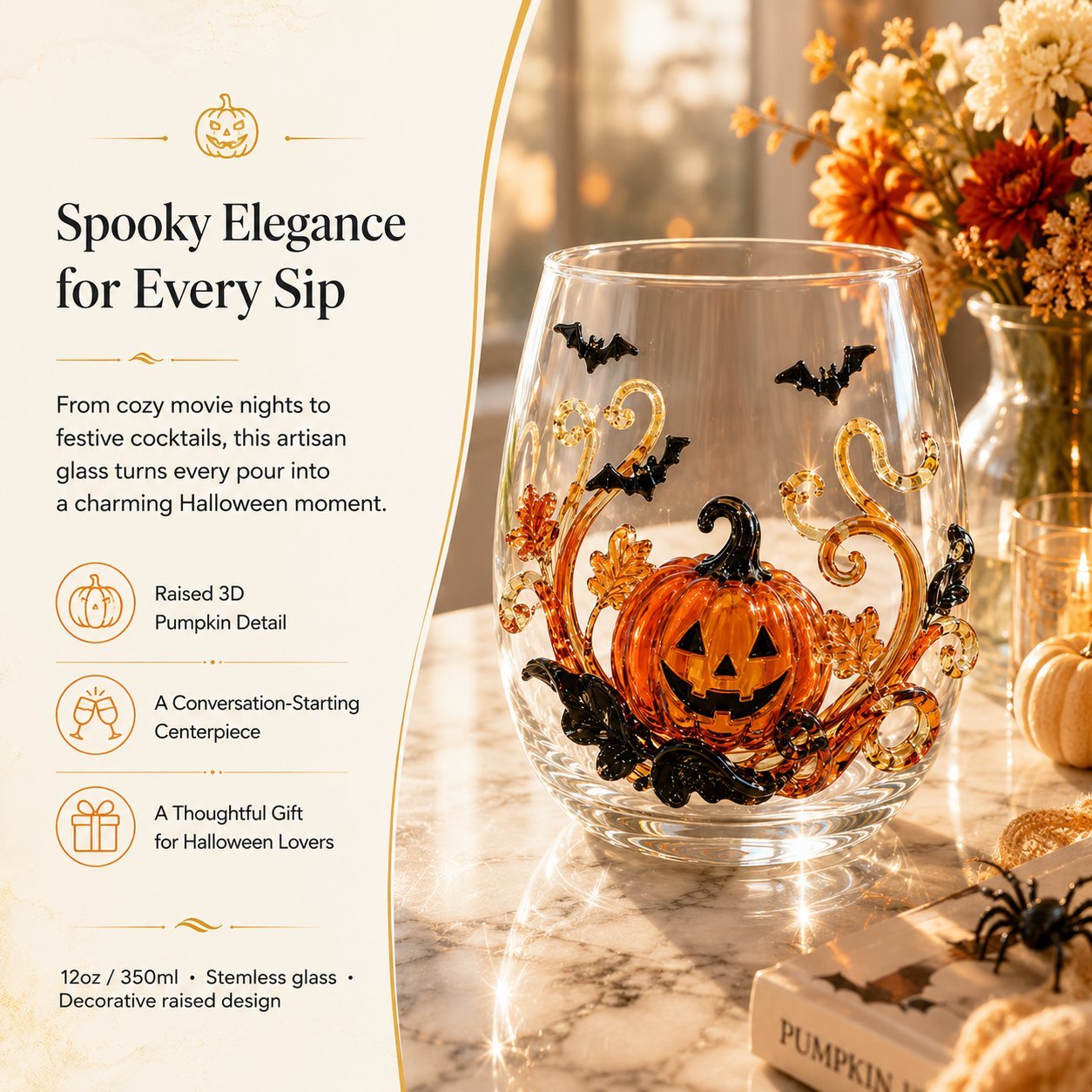 🎃 Magical 3D Glassware for Immersive Halloween Drink Moments