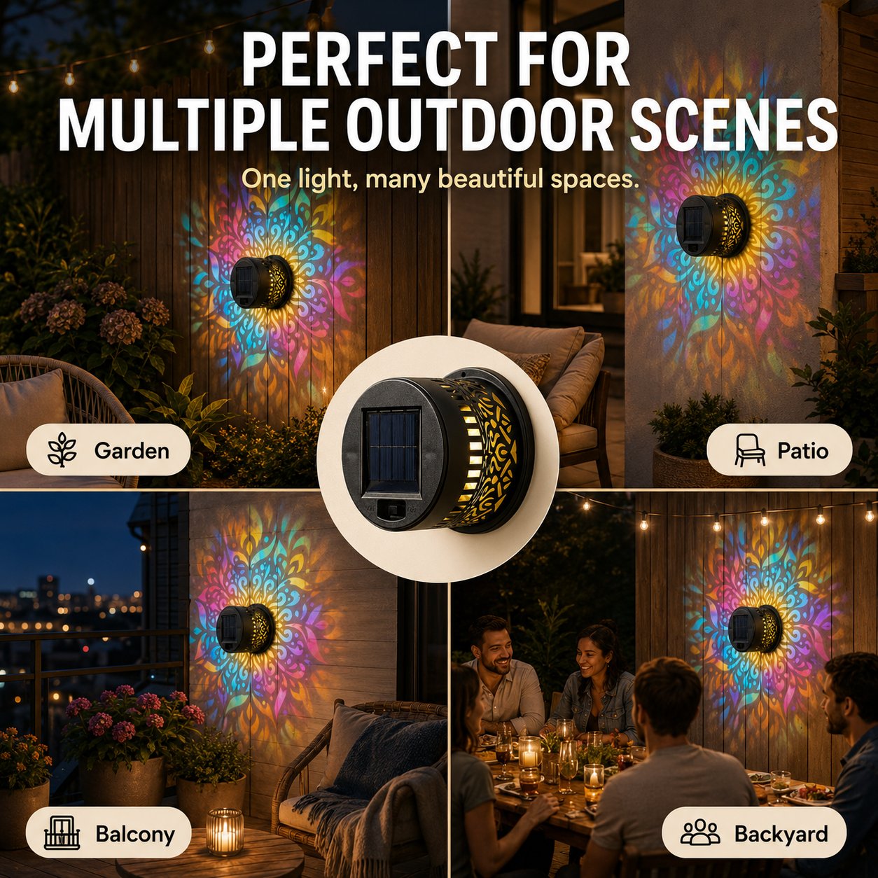 ✨Solar Mandala Wall Light Projector