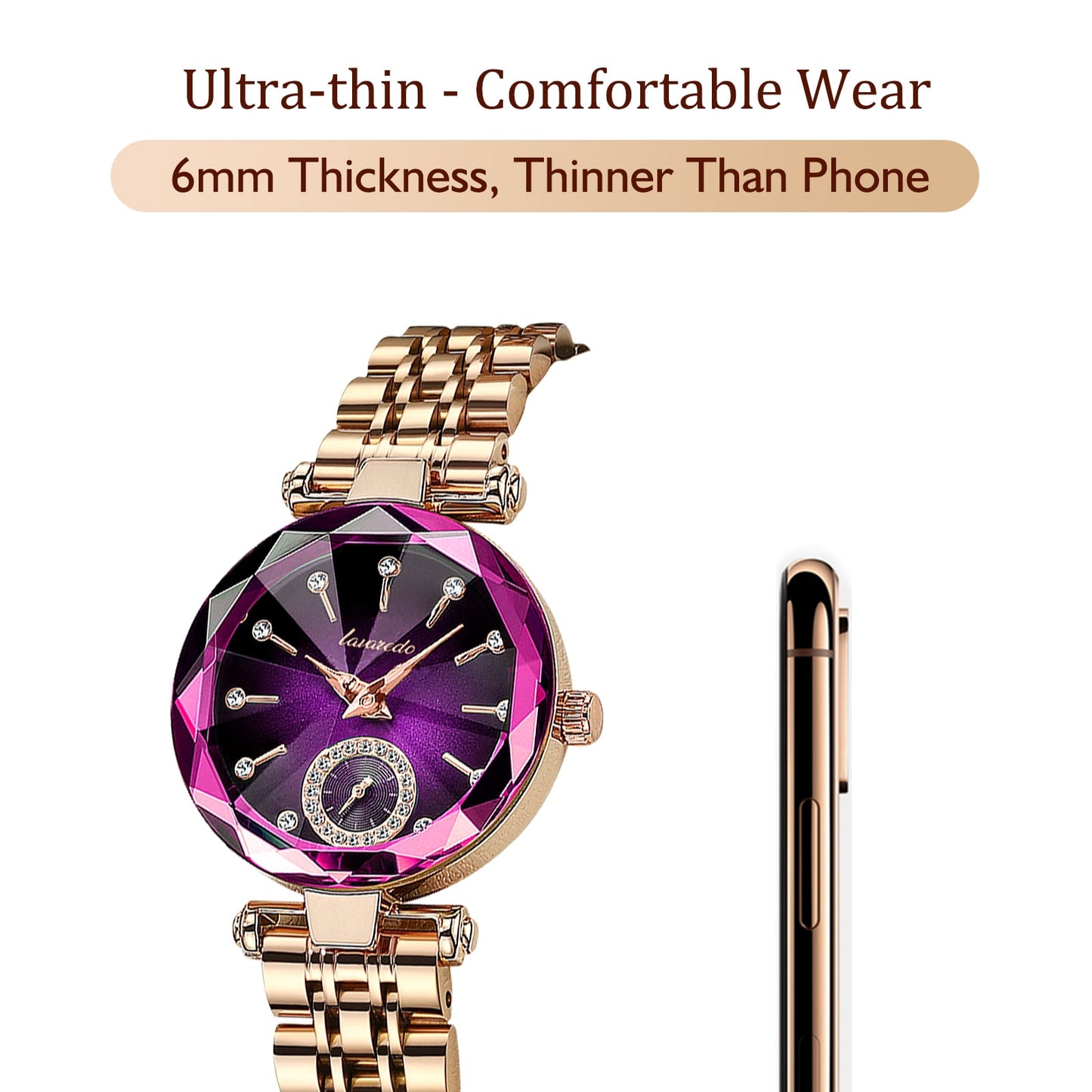 Women's Luxury Shiny Waterproof Stainless Steel Watch