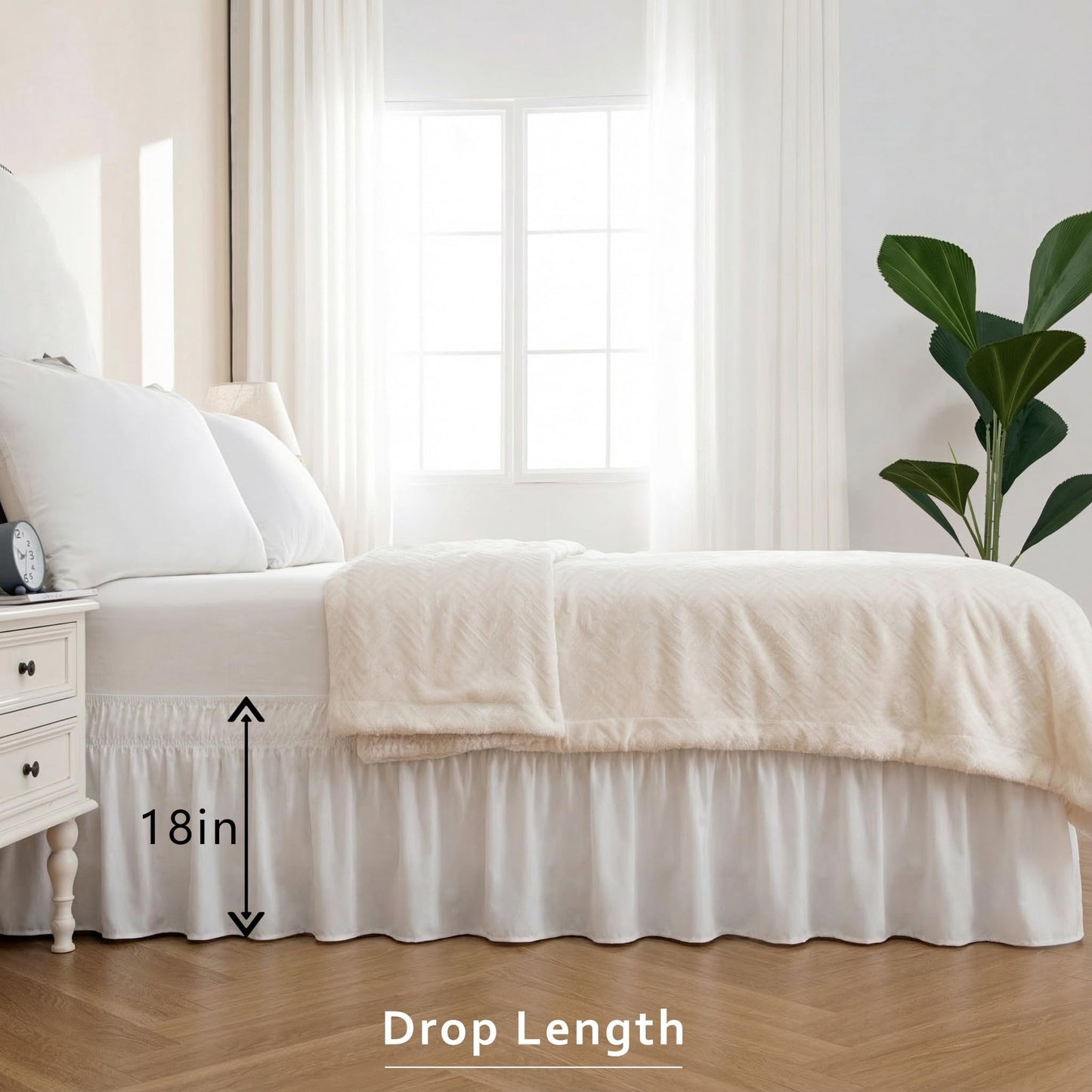 Ruffled Elastic Bed Skirt – Tidy, Clean & Sophisticated