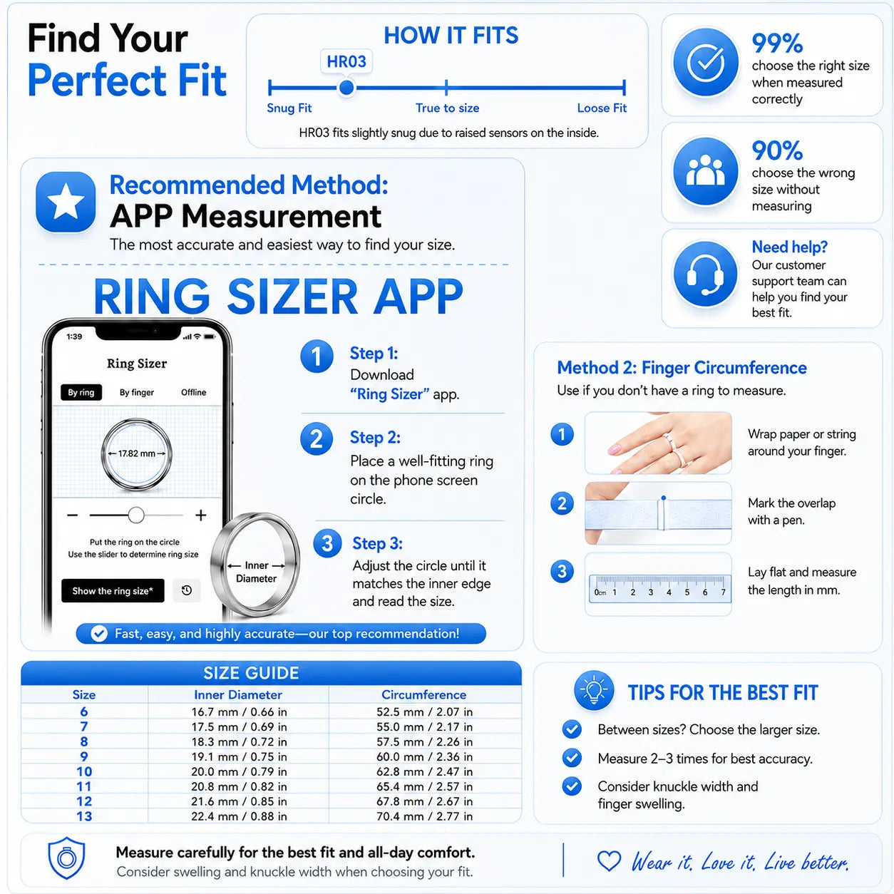 Smart Ring Health & Fitness Tracker